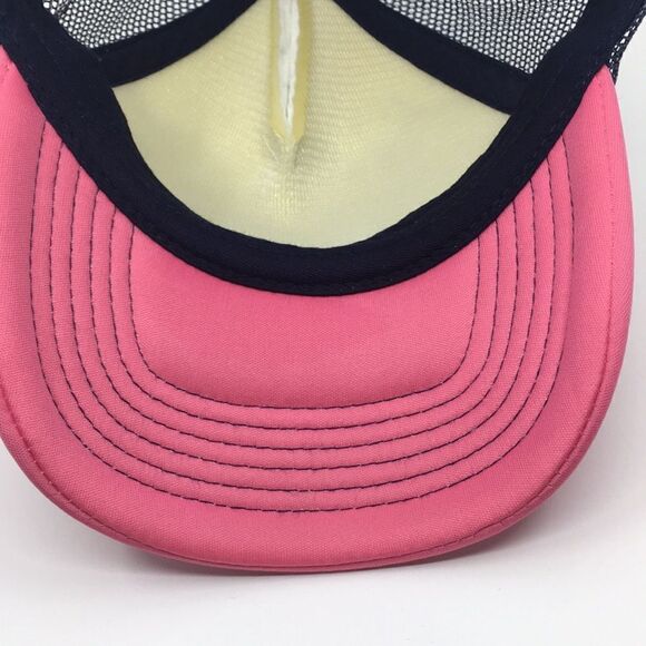 Simply Southern Trucker Hat Trophy Wife Pink and Navy Blue adjustable backstrap - Picture 13 of 16